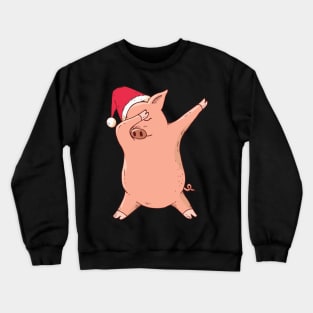 Chrismas Dabbin Pig Crewneck Sweatshirt